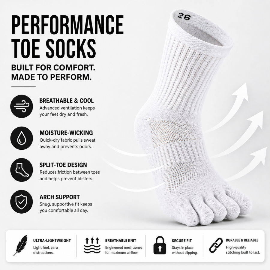 RUNNR ToeFlex Performance Socks