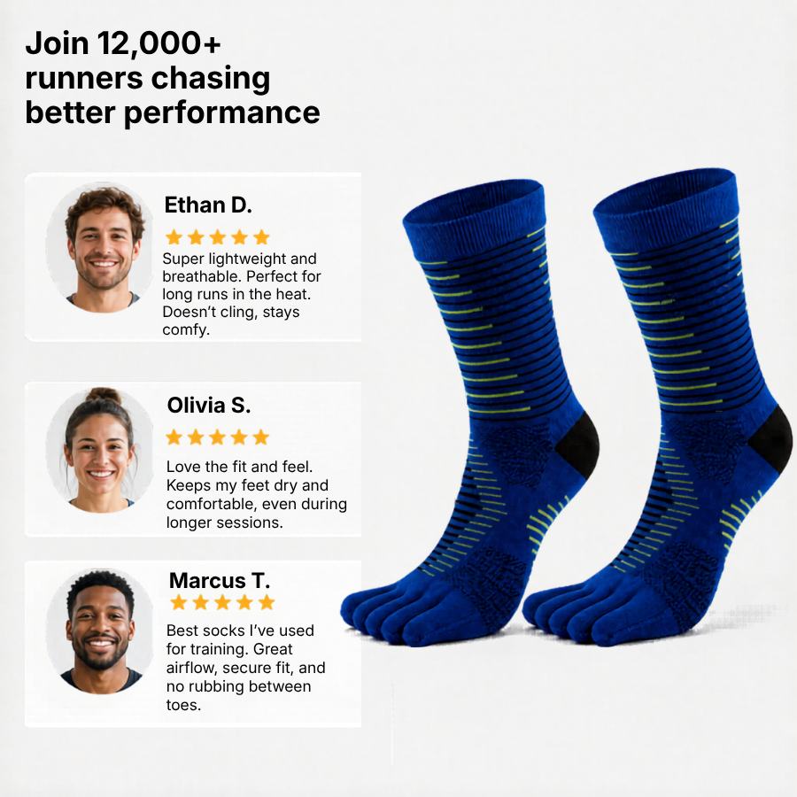 RUNNR CoolMax Toe Socks