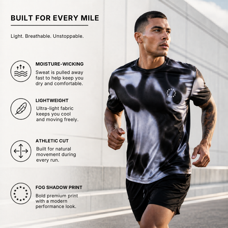 RUNNR Fog Shadow Performance Tee