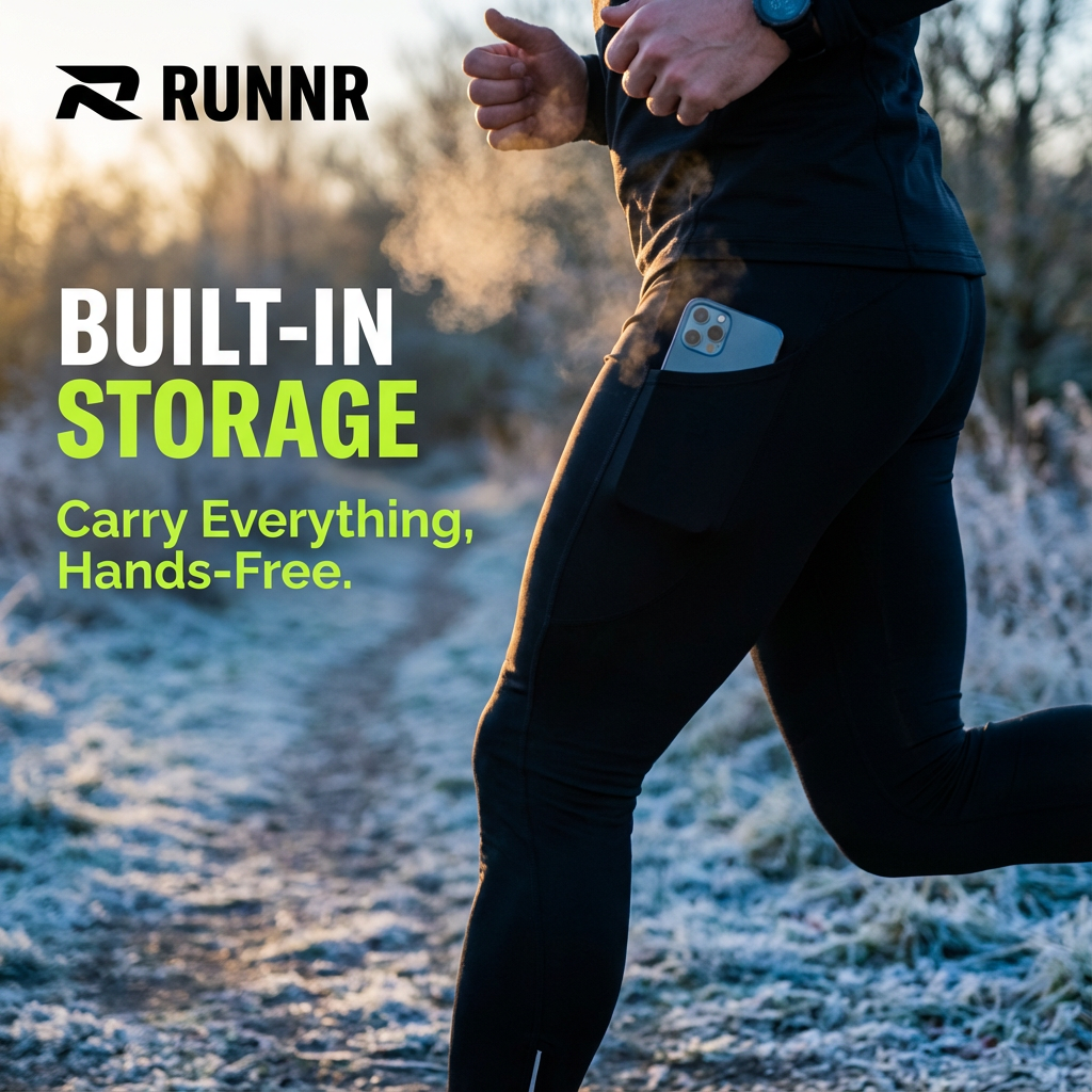 RUNNR™ Performance Running Tights with Built-In Storage
