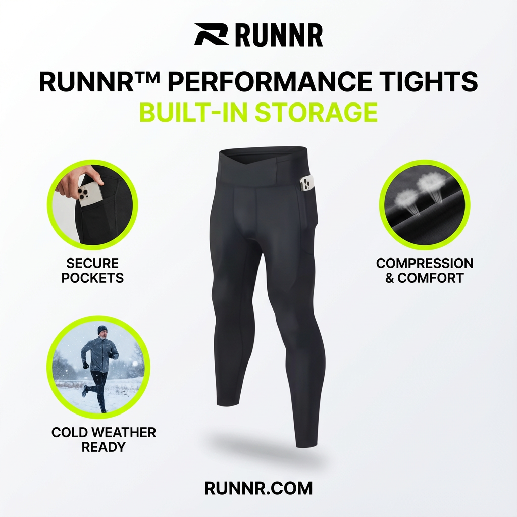 RUNNR™ Performance Running Tights with Built-In Storage