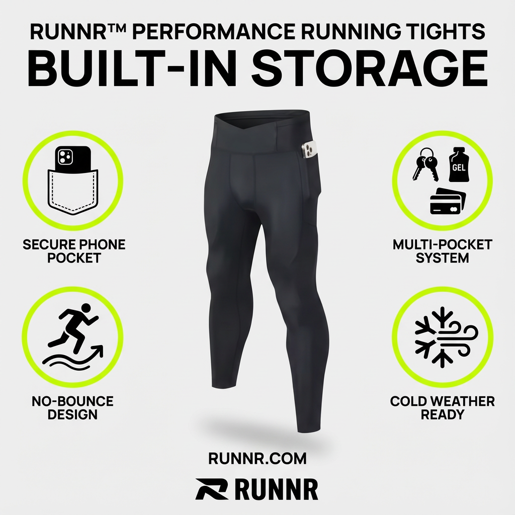 RUNNR™ Performance Running Tights with Built-In Storage