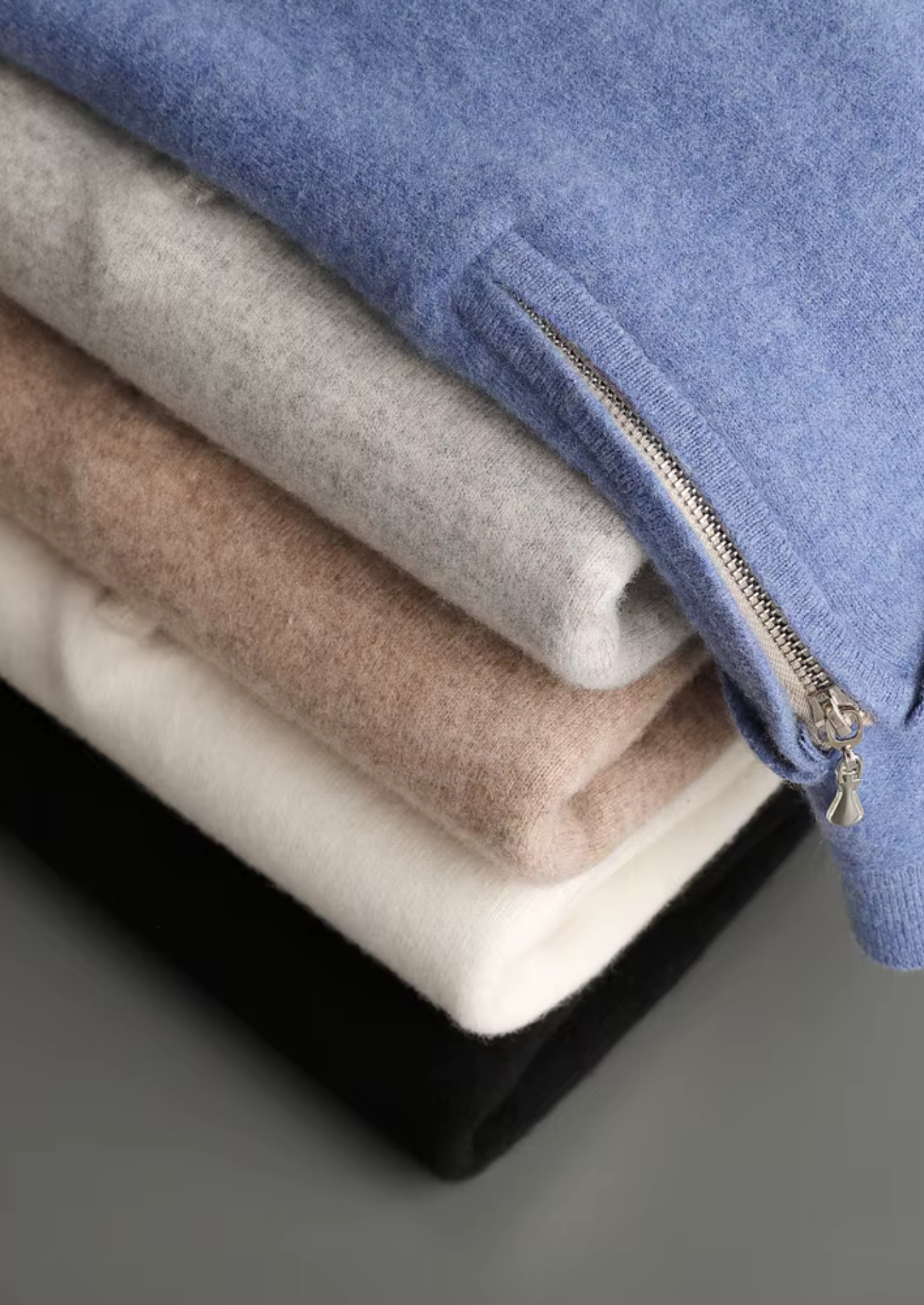 PURE EXTRA-FINE MERINO WOOL HALF ZIP POLO