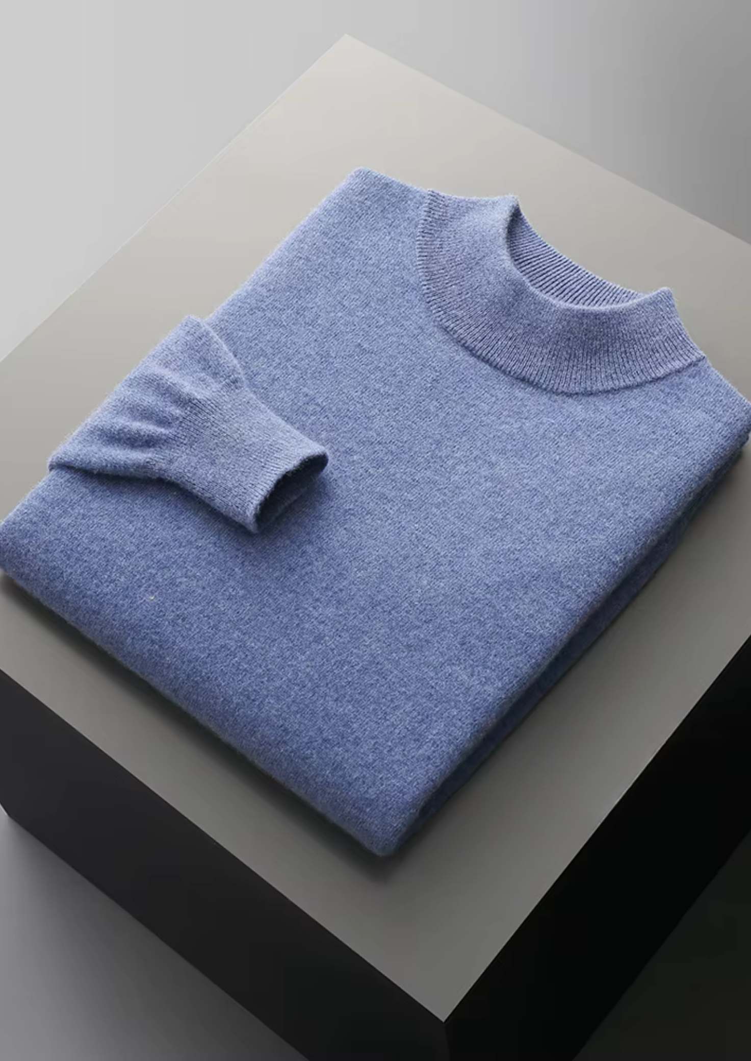 PURE EXTRA-FINE MERINO WOOL CLASSIC MOCKNECK