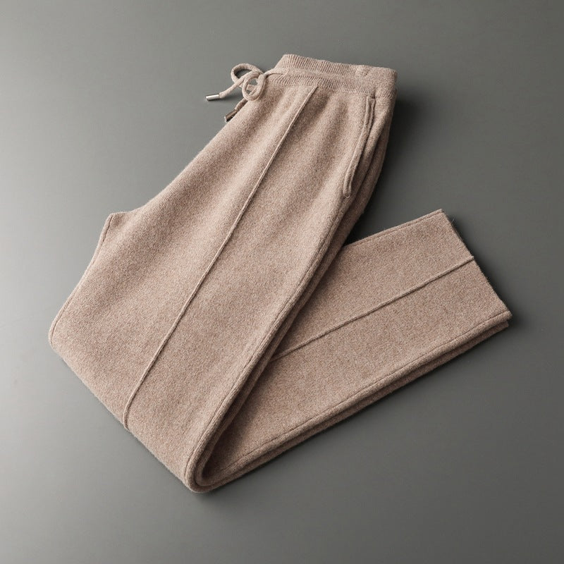 PURE EXTRA-FINE MERINO WOOL LEISURE TROUSERS