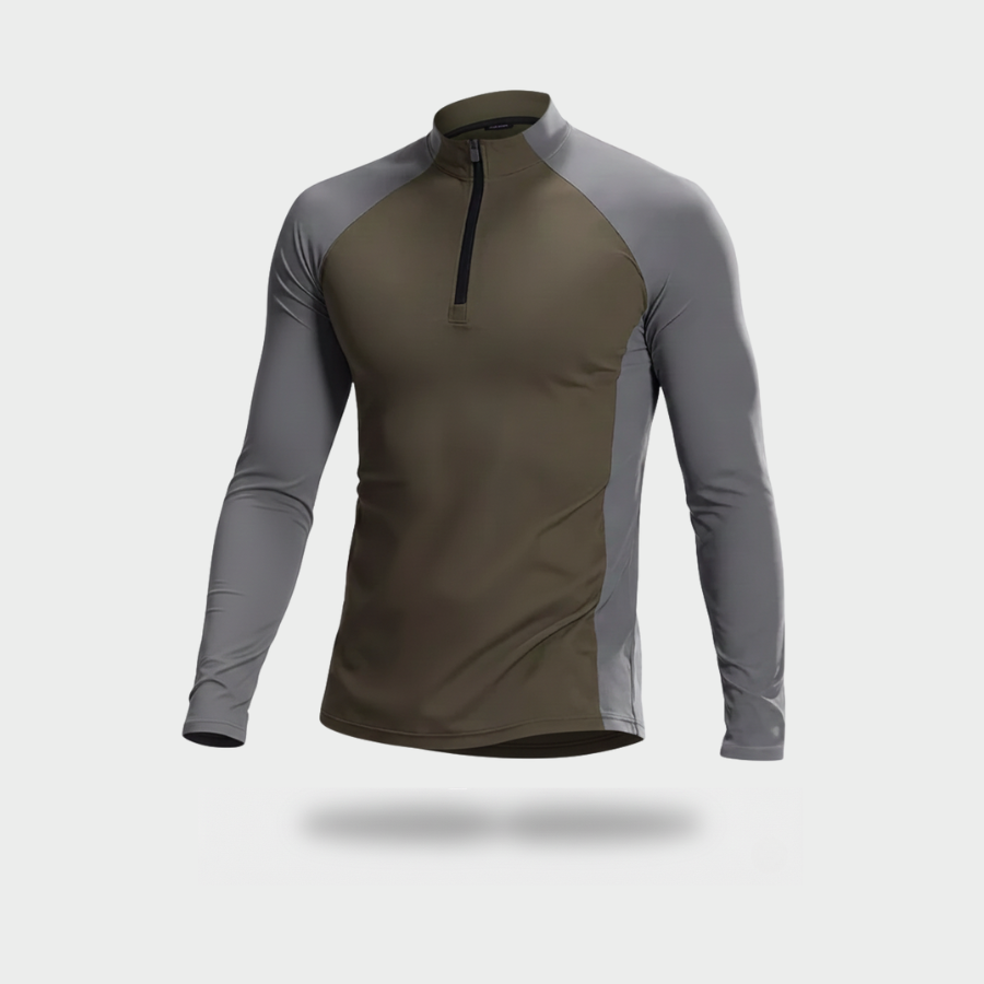 RUNNR ThermalCore™ Long Sleeve — Fleece-Lined · Winter Running Layer · ½-Zip Performance Fit