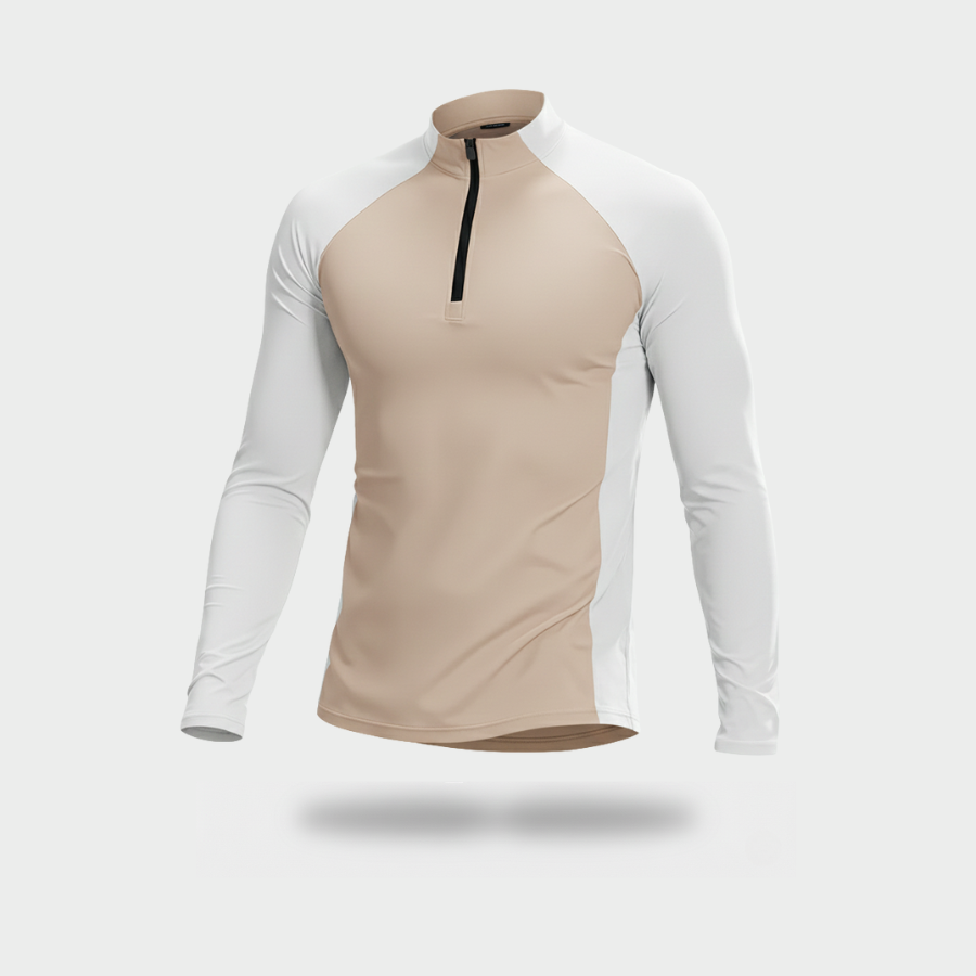 RUNNR ThermalCore™ Long Sleeve — Fleece-Lined · Winter Running Layer · ½-Zip Performance Fit