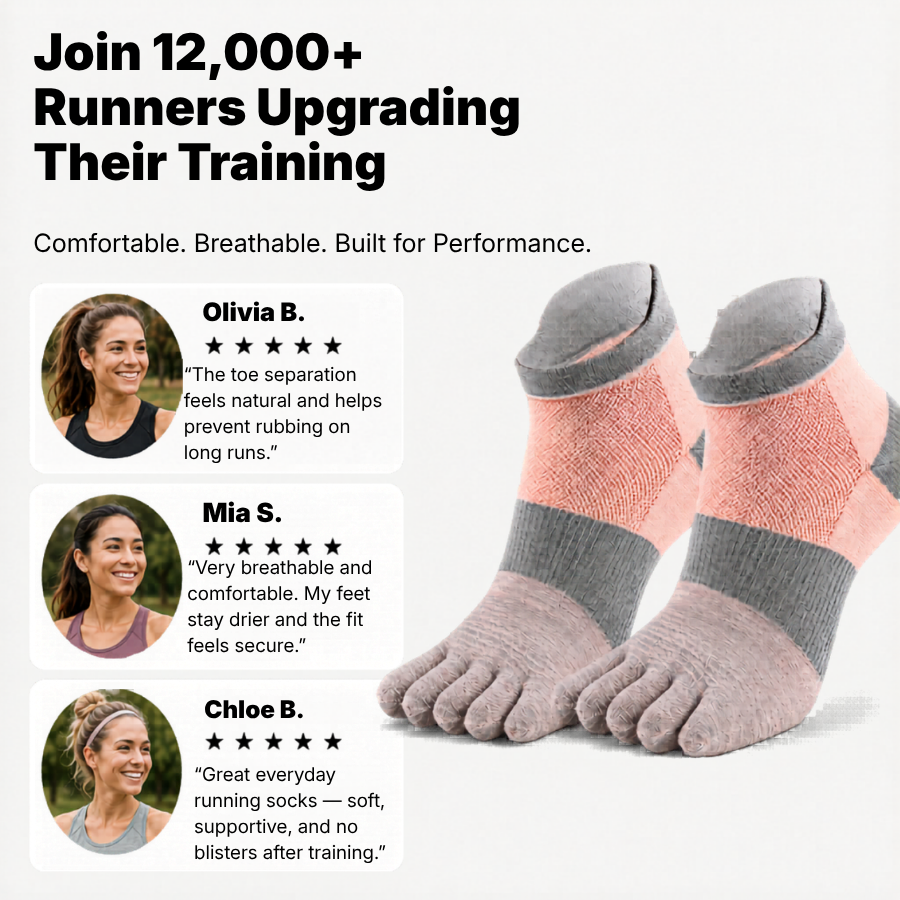 RUNNR Women's Five-Toe Running Socks