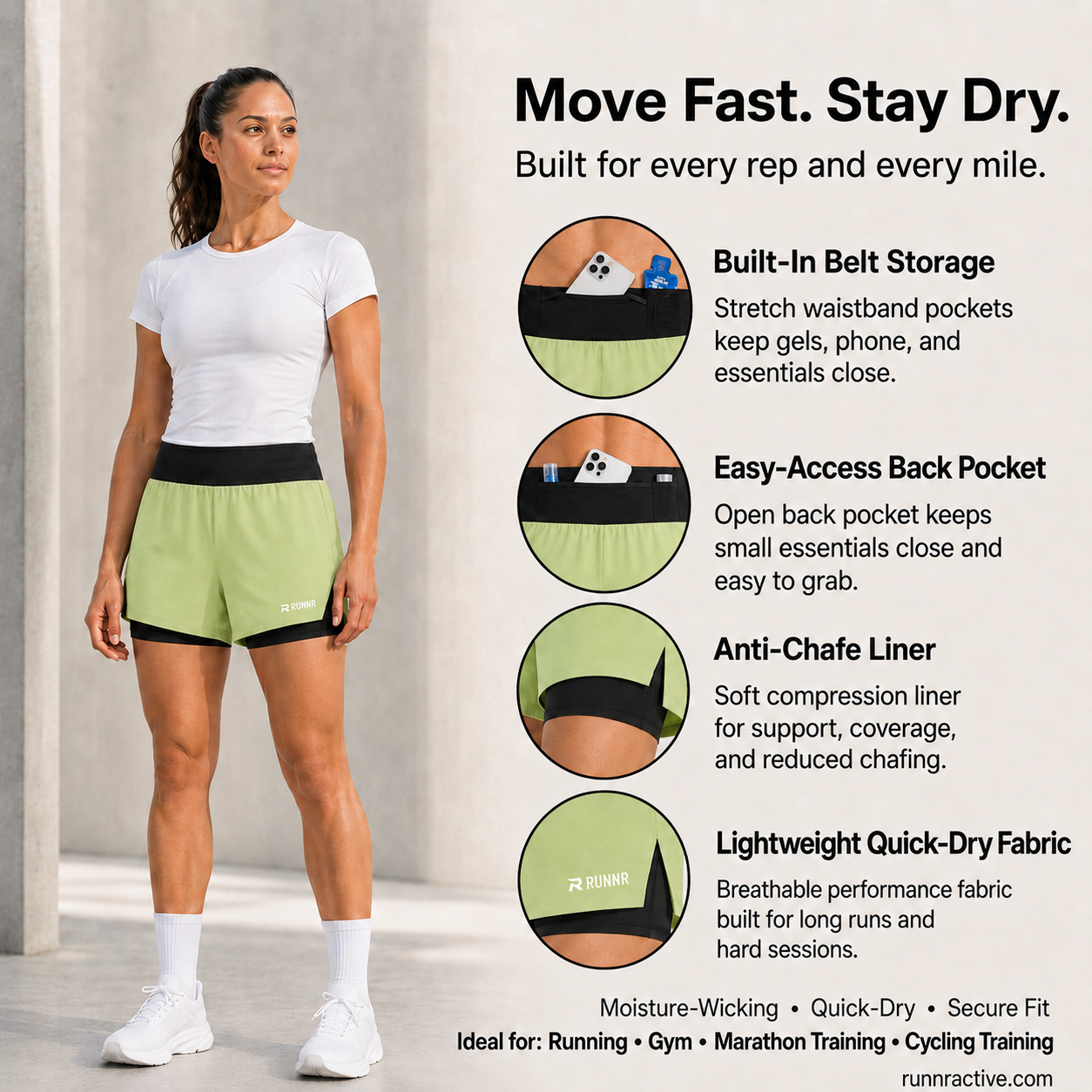 RUNNR PaceVault Shorts