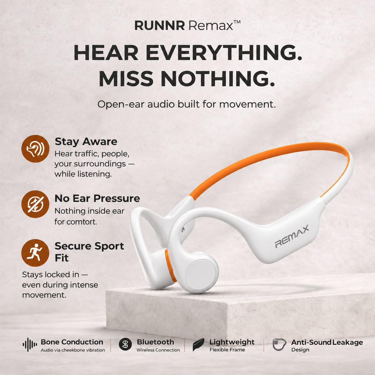 RUNNR REMAX™ — Bone Conduction Headphones