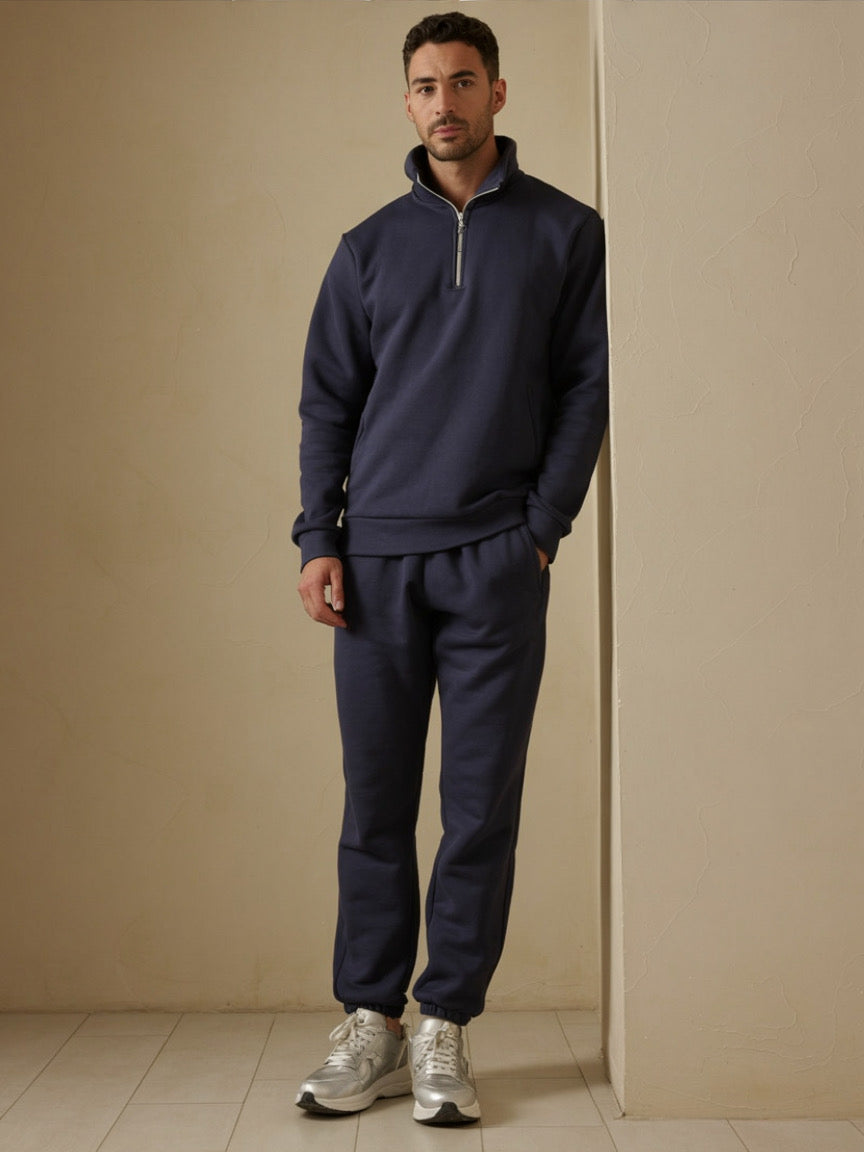 Classy Half-Zip Relaxed Tracksuit