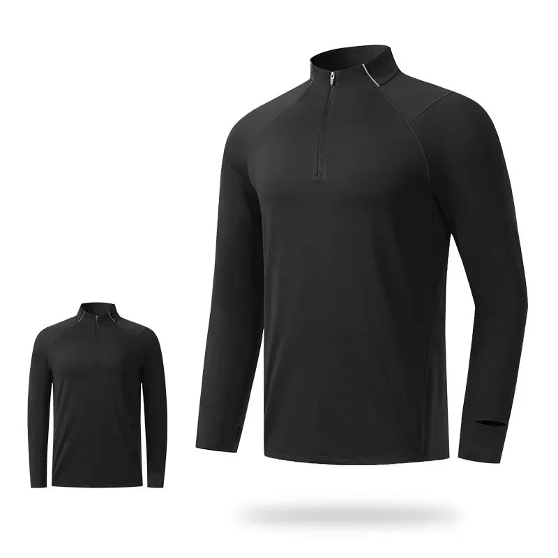 RUNNR Quarter-Zip Long Sleeve — Breathable, Quick-Dry & Watch-Ready