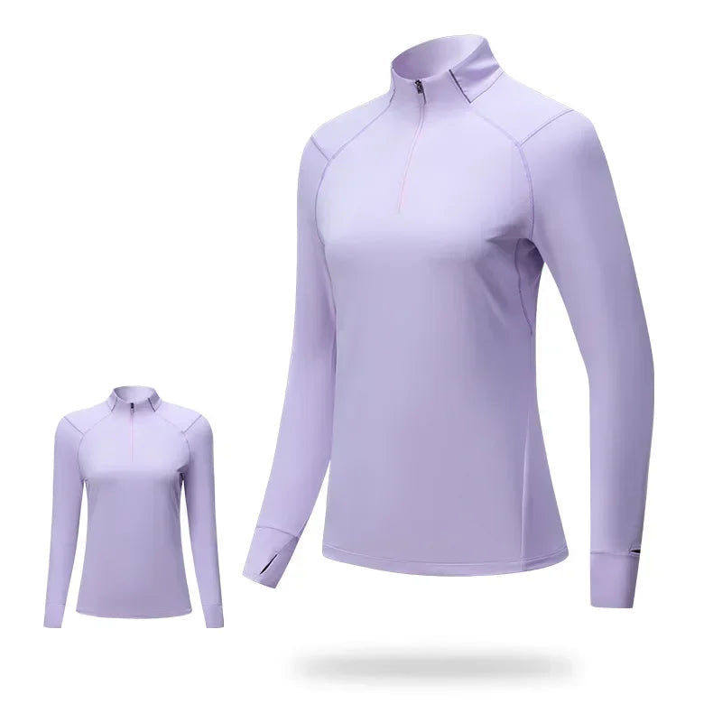 RUNNR Quarter-Zip Long Sleeve — Breathable, Quick-Dry & Watch-Ready