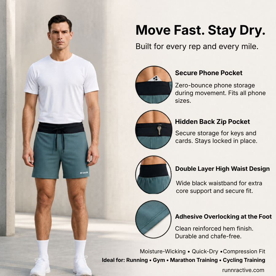 RUNNR Marathon Shorts — Built-In Belt