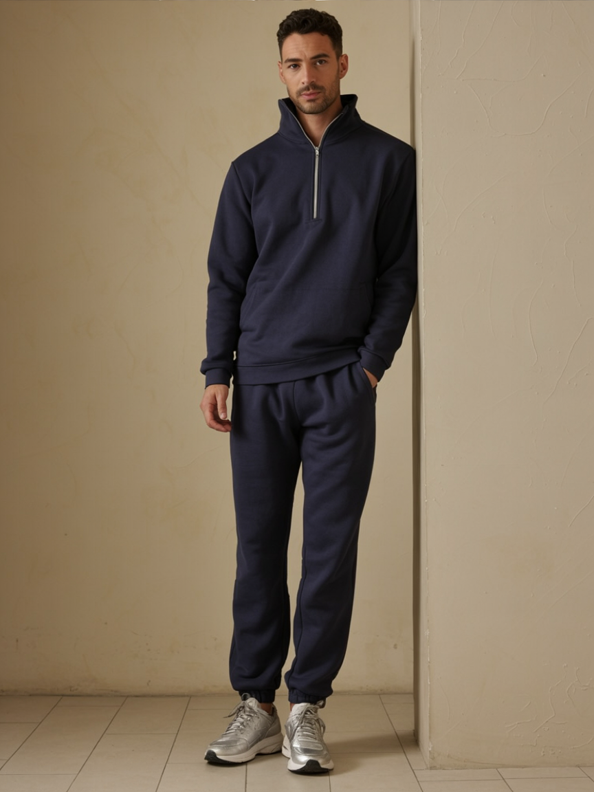 Classy Half-Zip Relaxed Tracksuit