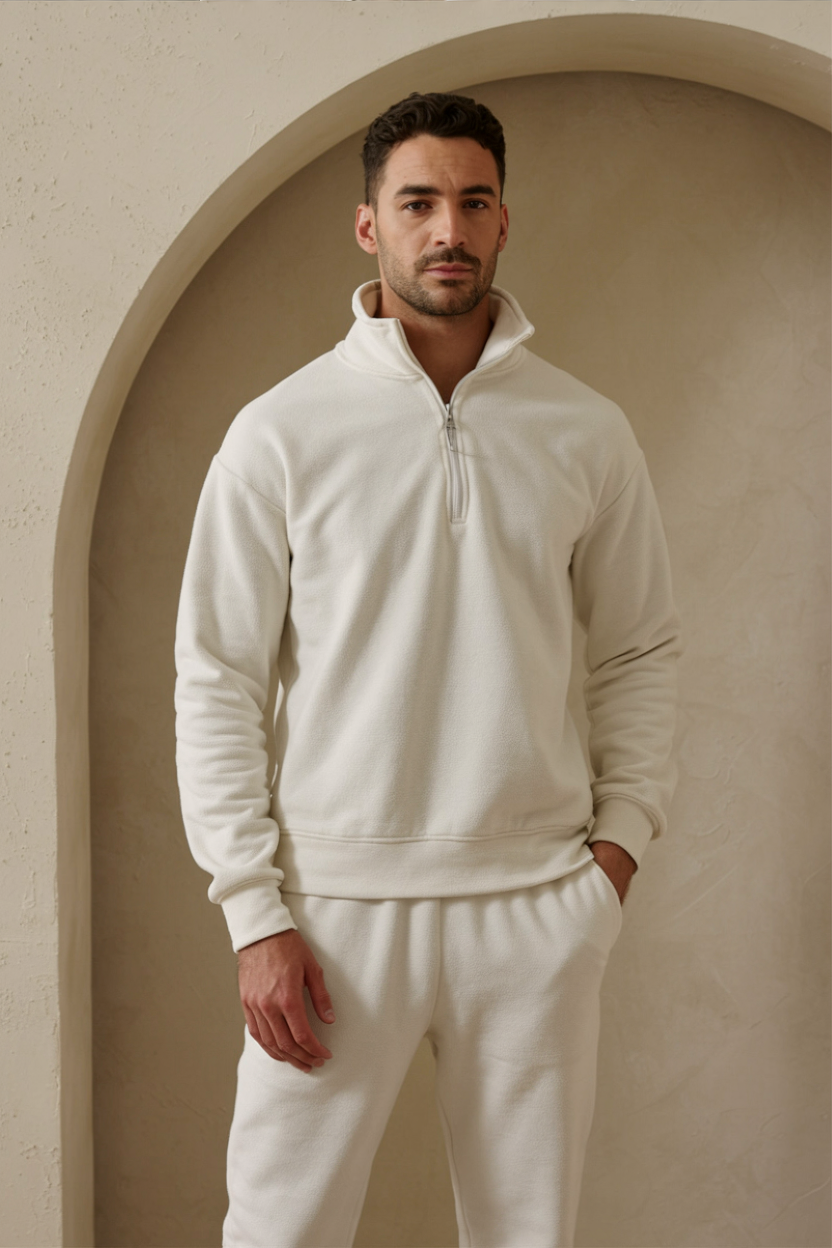 Classy Half-Zip Relaxed Tracksuit