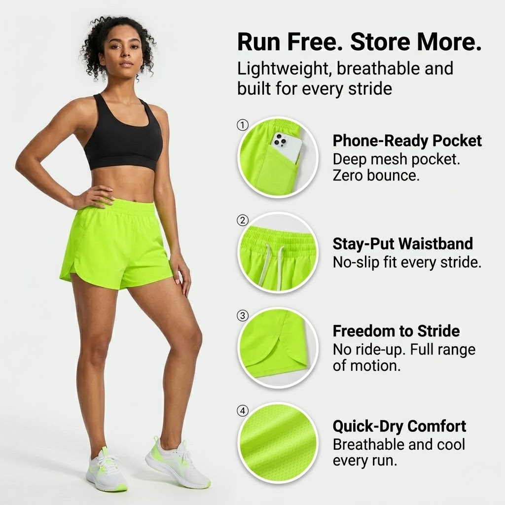 Runnr Women 2-in-1 Performance Running Short