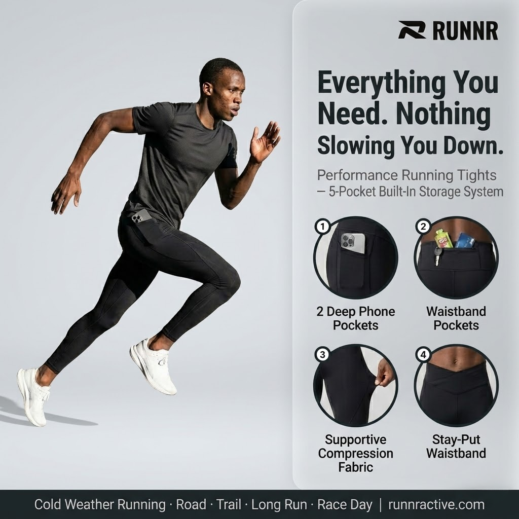 RUNNR™ Performance Running Tights with Built-In Storage