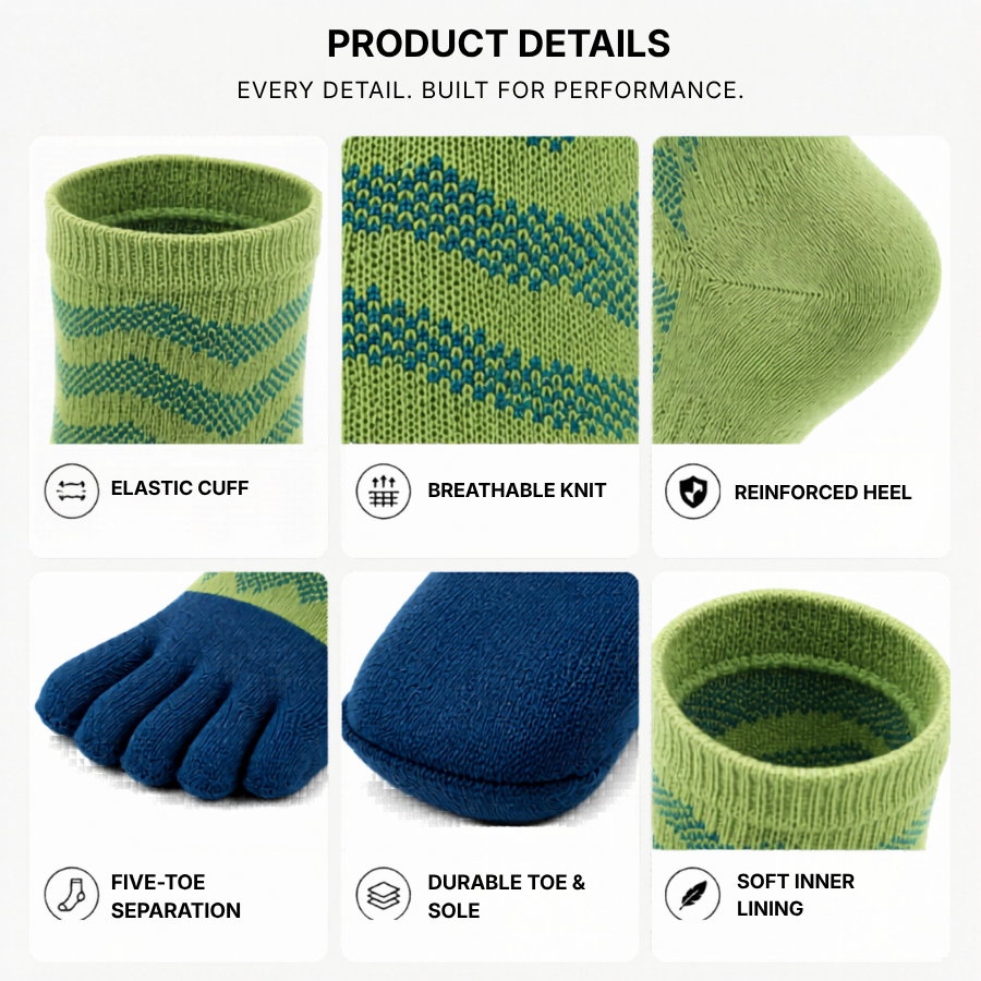RUNNR Five-Toe Running Socks