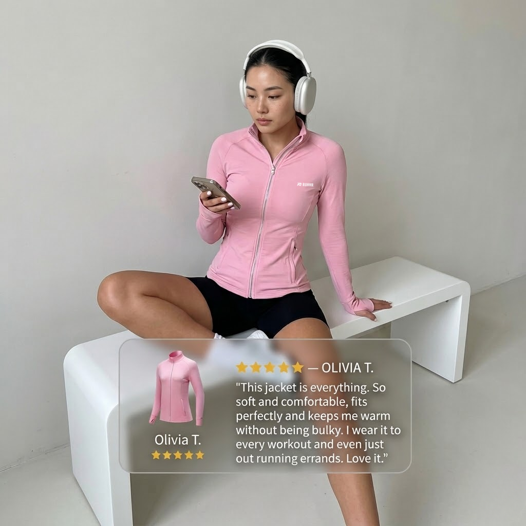 RUNNR Lightweight Marathon Jacket Women — Breathable, Quick-Dry & Wind-Resistant