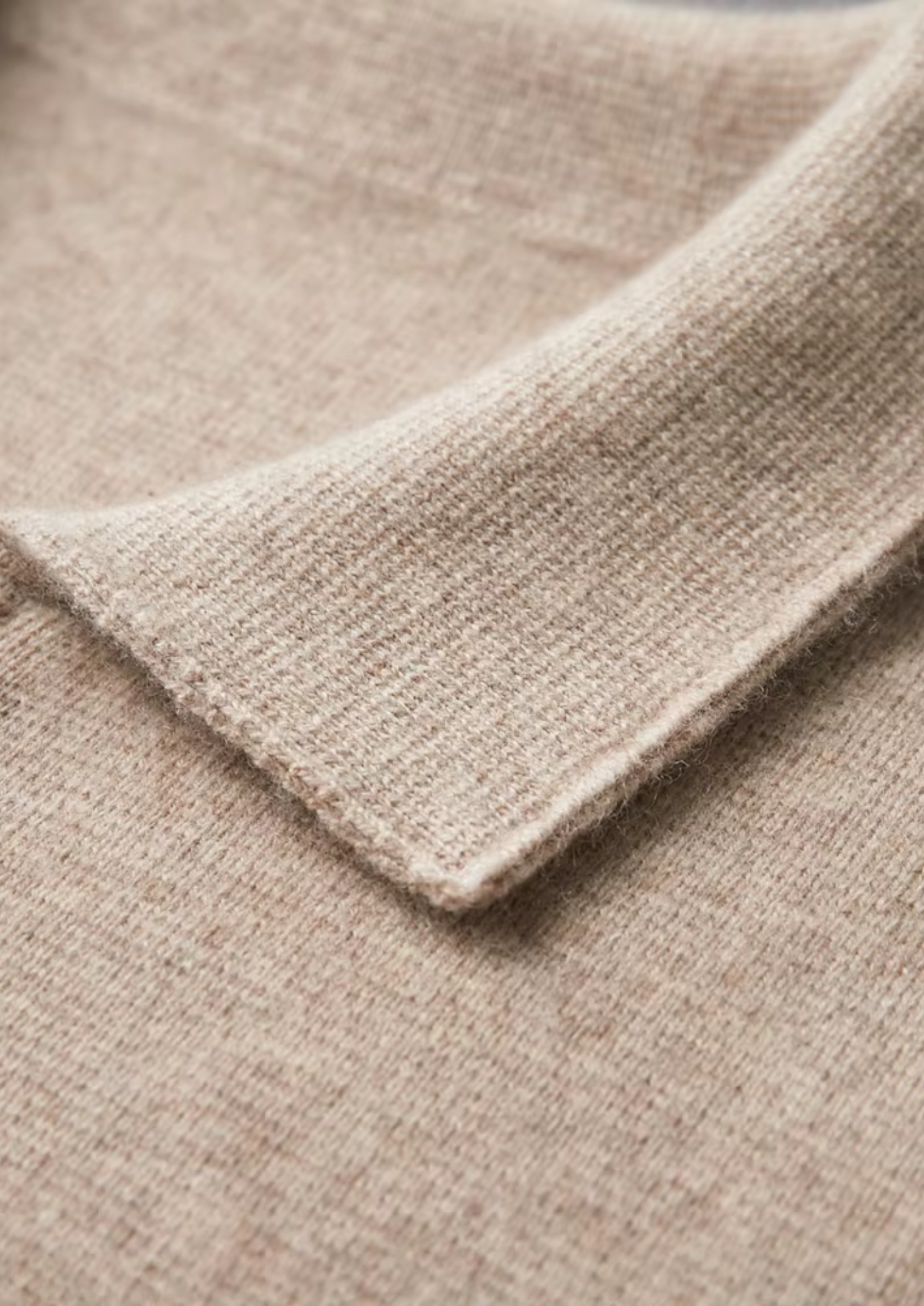 PURE EXTRA-FINE MERINO WOOL ZIP POLO CARDIGAN