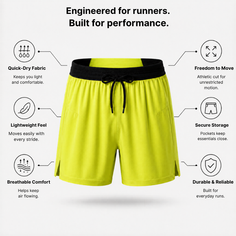 RUNNR AeroSplit Men's Running Shorts