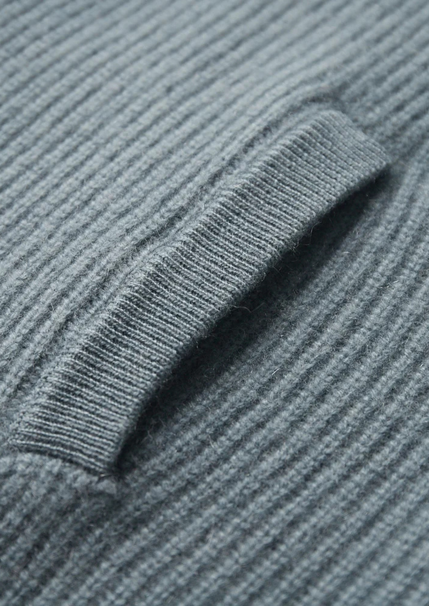 PREMIUM CASHMERE RIBBED CARDIGAN