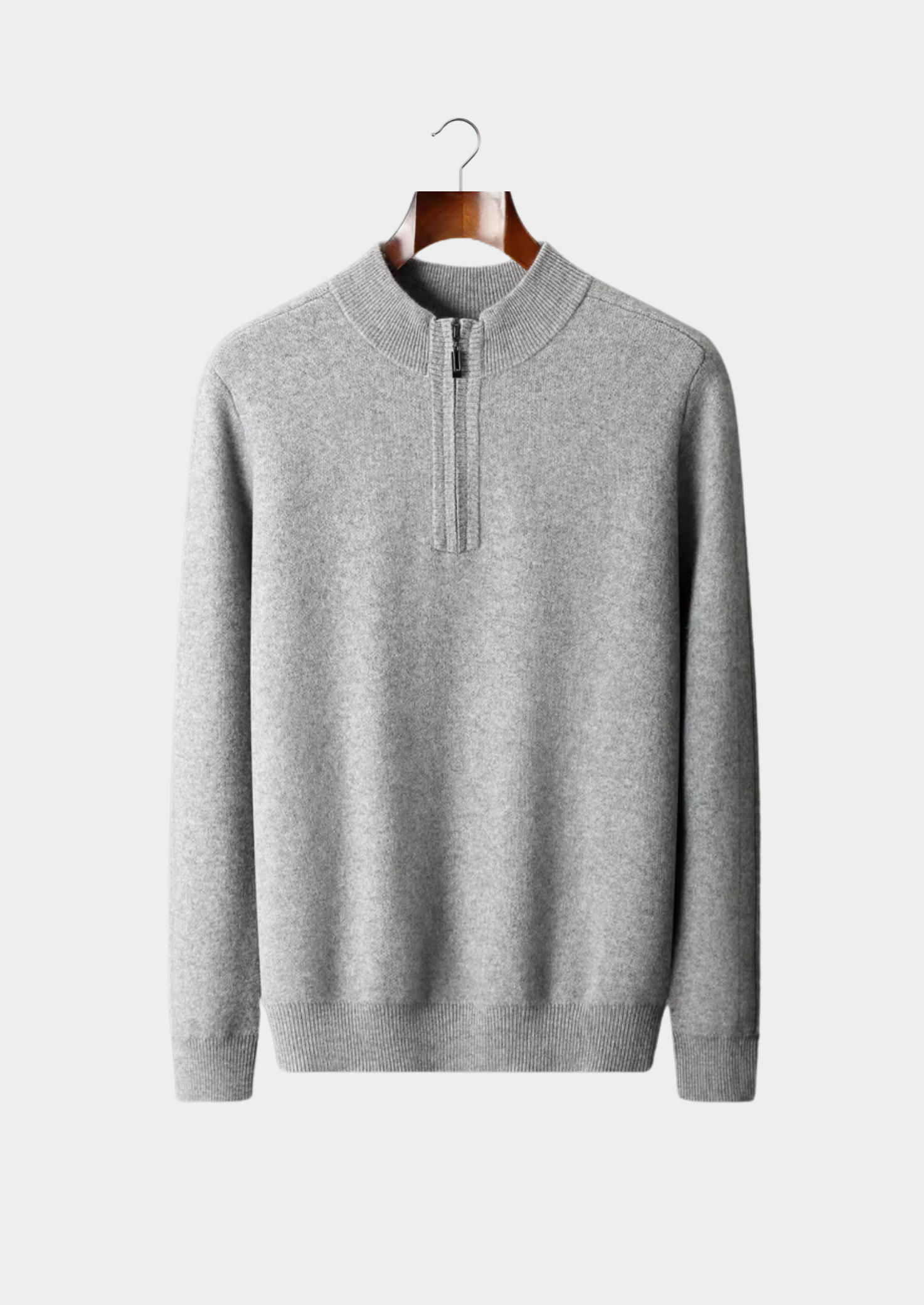 PREMIUM CASHMERE ESSENTIAL HALF-ZIP SWEATER