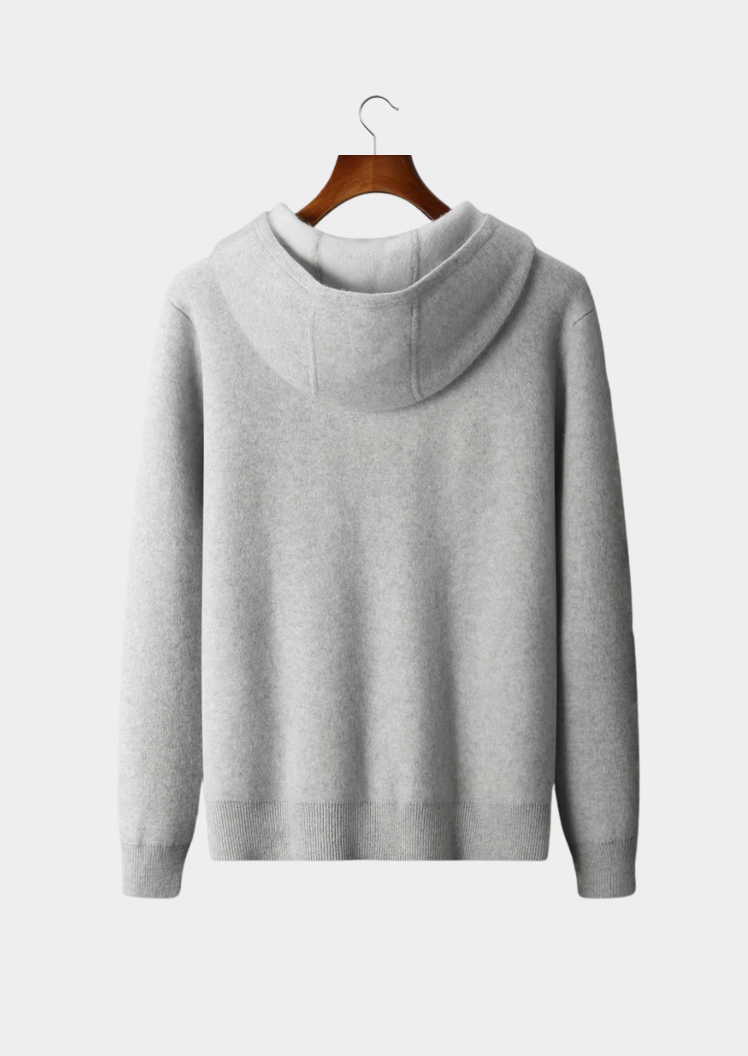 PREMIUM CASHMERE TWO TONE ZIPPER HOODIE