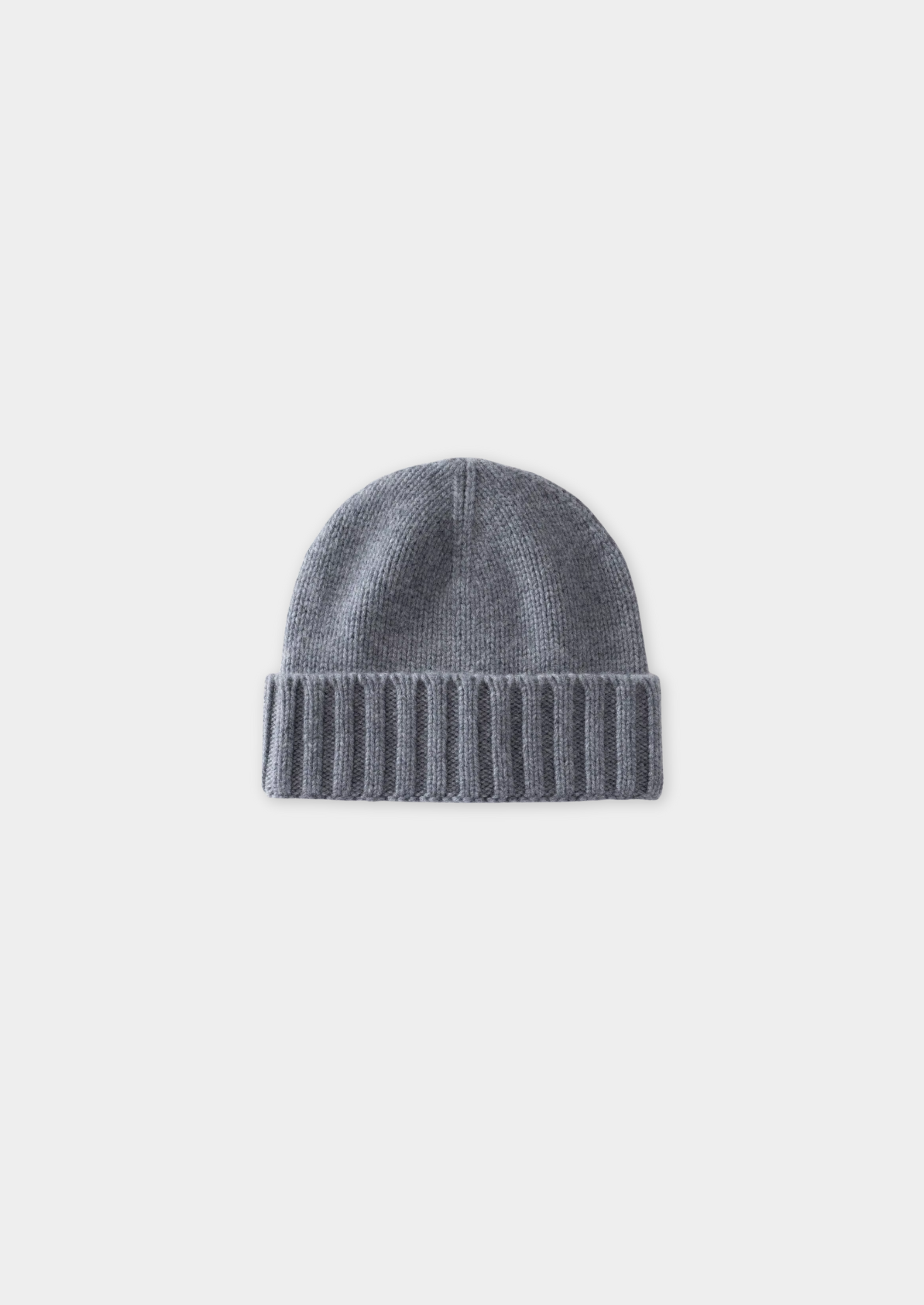 LIGHT GRAY CASHMERE WINTERTIME BEANIE