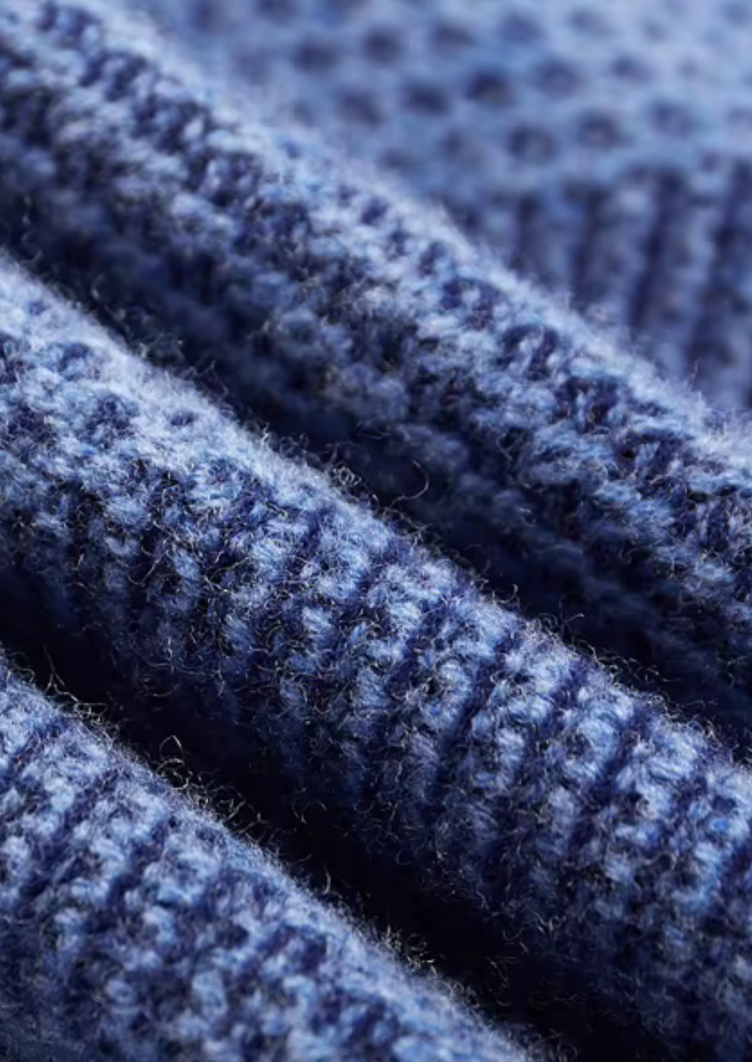 PURE EXTRA-FINE MERINO WOOL TWO TONE PATTERNED MOCKNECK