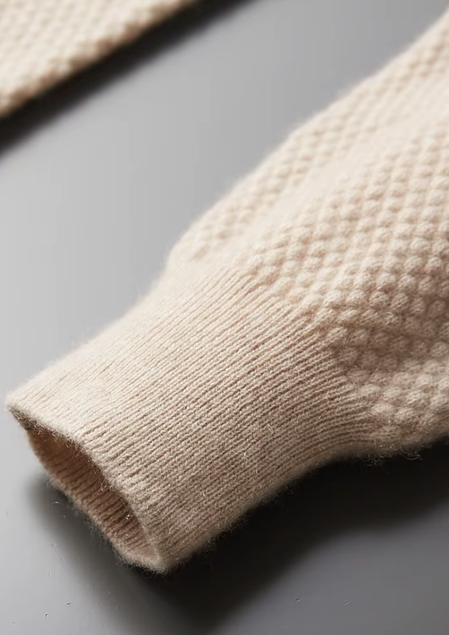 PREMIUM CASHMERE TEXTURED SWEATER POLO