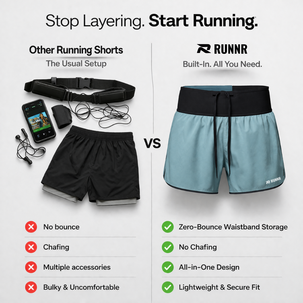 RUNNR™ 2-in-1 Marathon Shorts — Built-In Belt