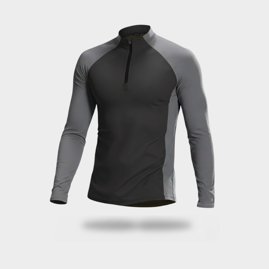 RUNNR ThermalCore™ Long Sleeve — Fleece-Lined · Winter Running Layer · ½-Zip Performance Fit