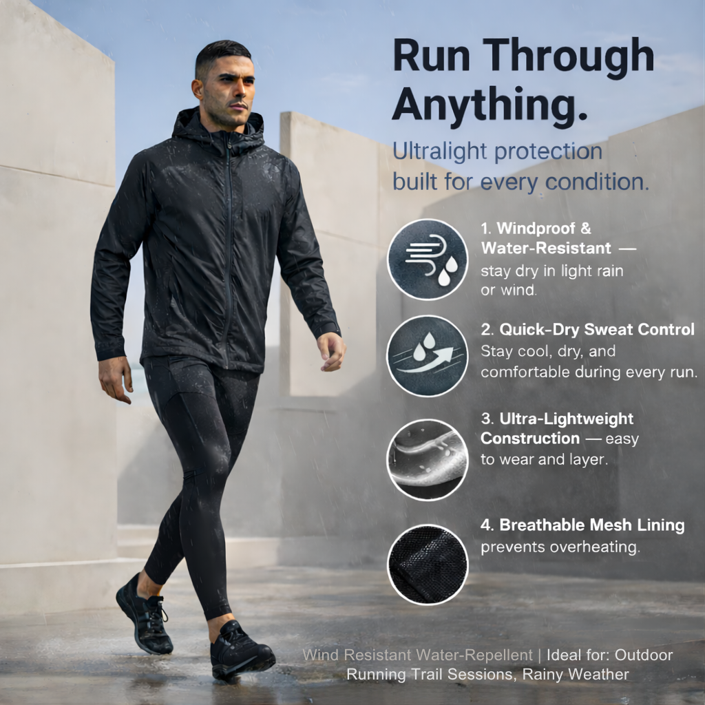 RUNNR AeroShield™ — Lightweight Hooded Running Jacket