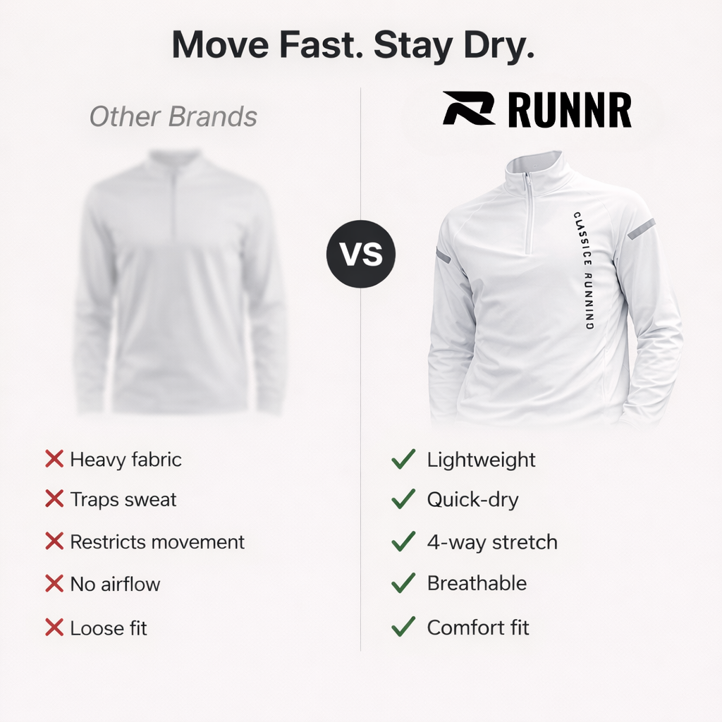 RUNNR CoreFlex™ Quarter-Zip — Lightweight Training Pullover