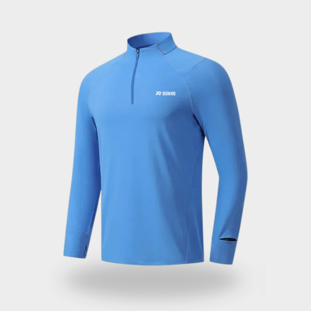 RUNNR Quarter-Zip Long Sleeve — Breathable, Quick-Dry & Watch-Ready