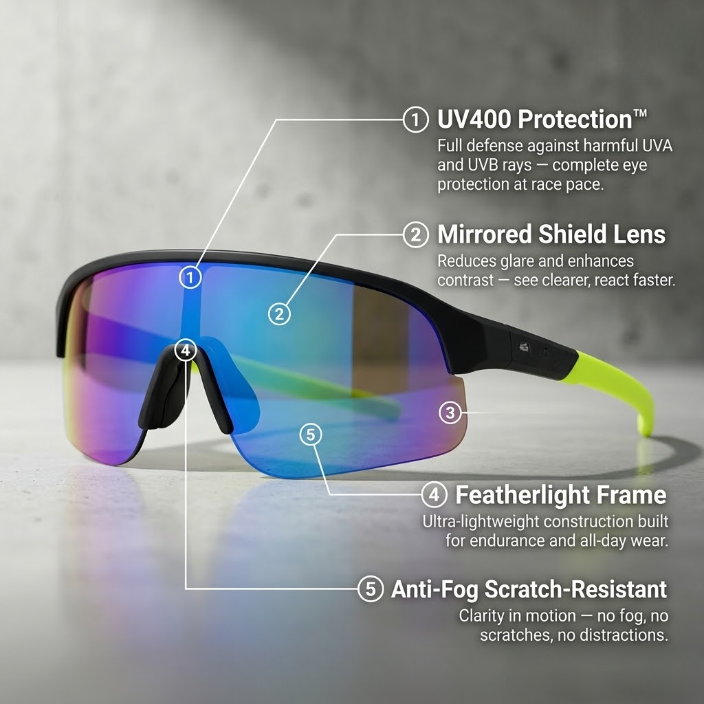 RUNNR AeroShield™ Sports Sunglasses
