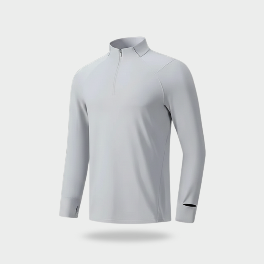 RUNNR Quarter-Zip Long Sleeve — Breathable, Quick-Dry & Watch-Ready