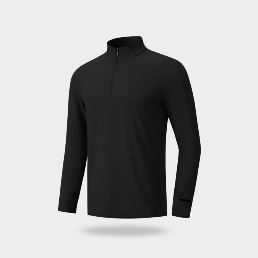 RUNNR Quarter-Zip Long Sleeve — Breathable, Quick-Dry & Watch-Ready