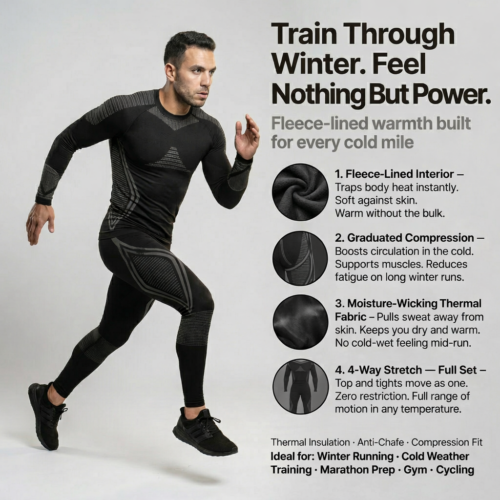 RUNNR Thermal Pro Set — Fleece-Lined Winter Training Suit