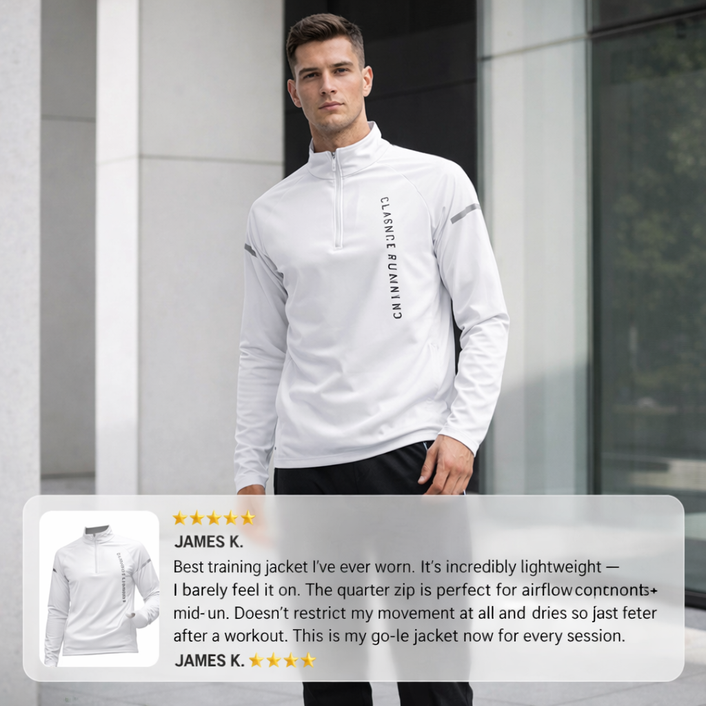 RUNNR CoreFlex™ Quarter-Zip — Lightweight Training Pullover