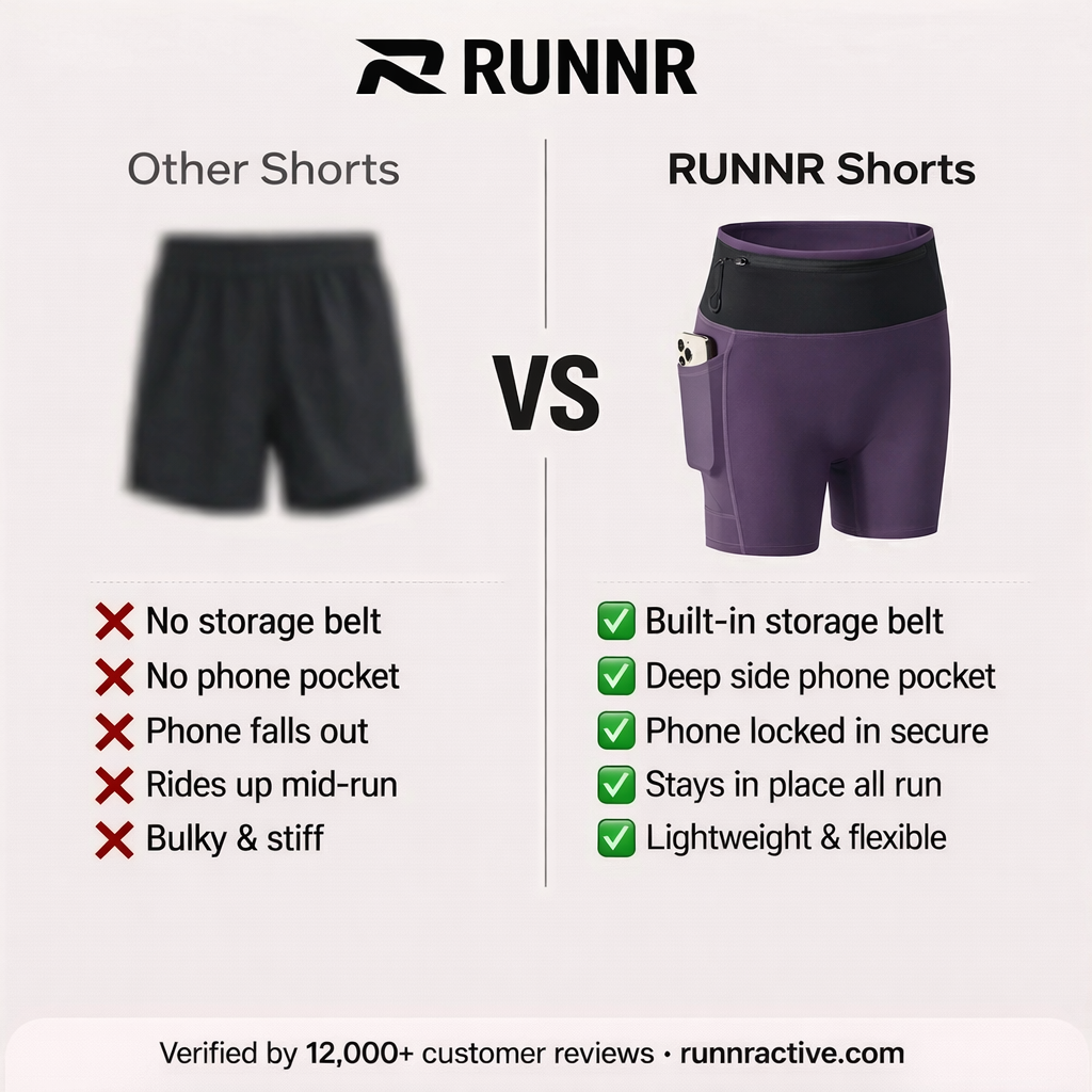 High-Rise Running Tights with Built-In Belt