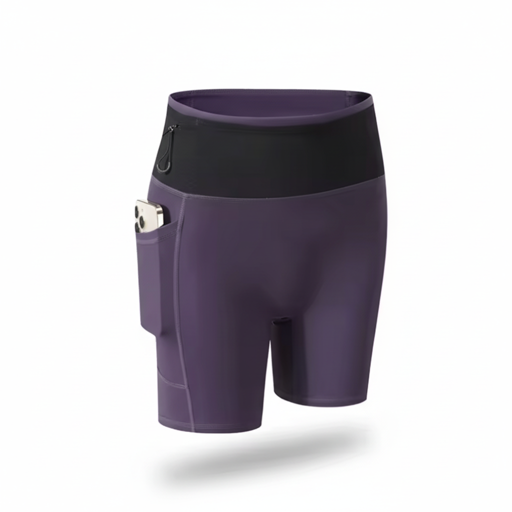 High-Rise Running Tights with Built-In Belt