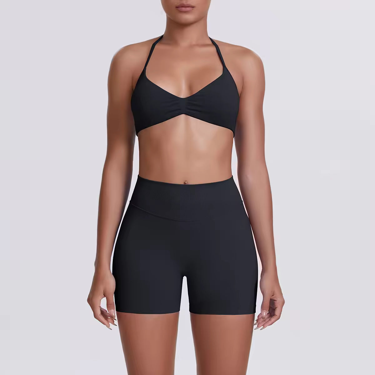 RUNNR Halter Open-Back Sports Bra