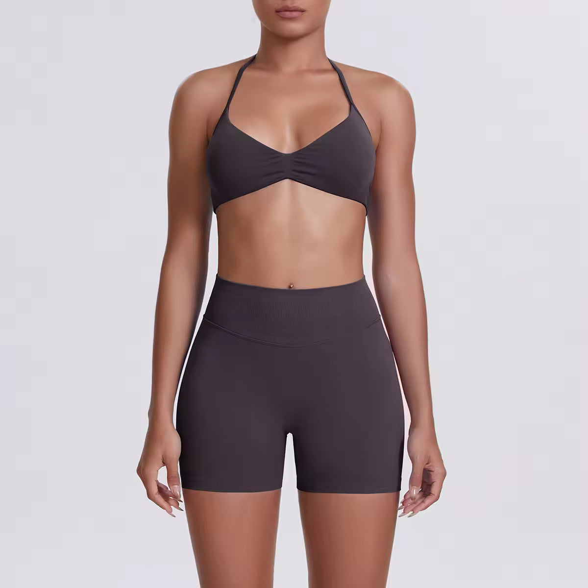 RUNNR Halter Open-Back Sports Bra