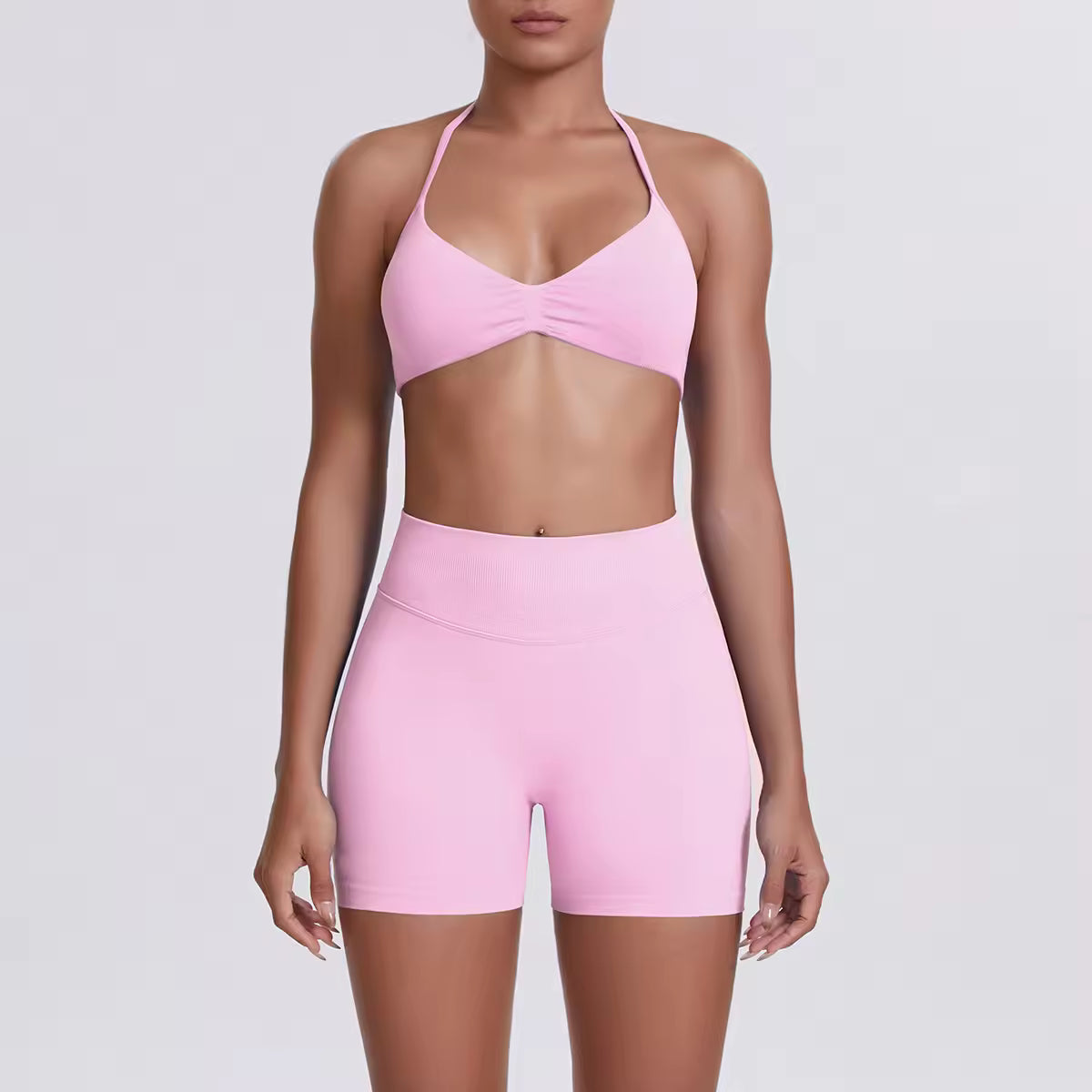 RUNNR Halter Open-Back Sports Bra