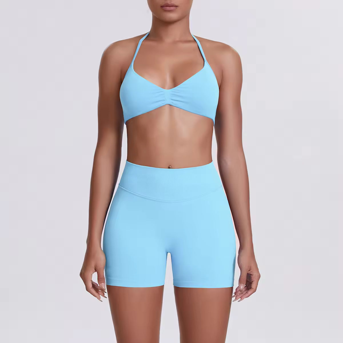 RUNNR Halter Open-Back Sports Bra