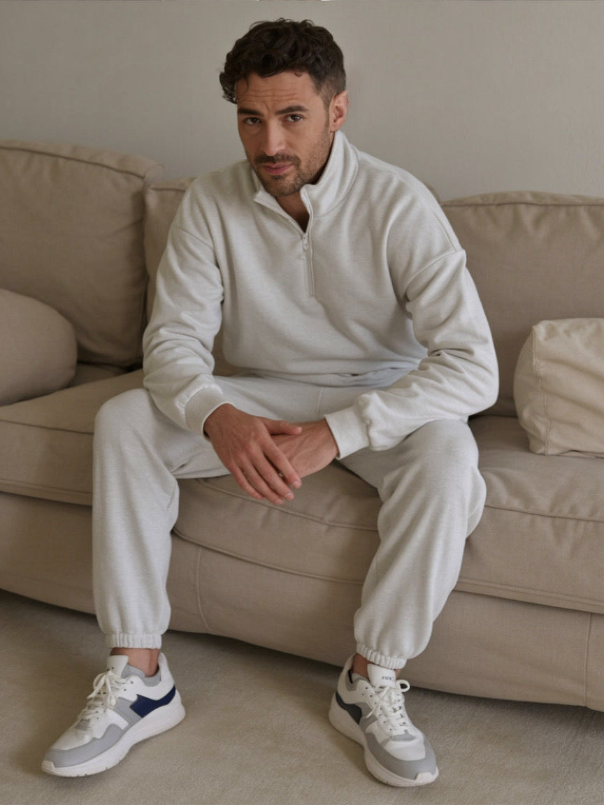 Classy Half-Zip Relaxed Tracksuit