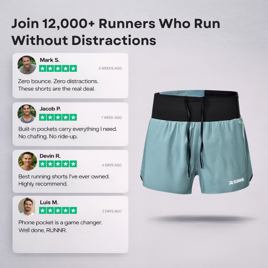 RUNNR™ 2-in-1 Marathon Shorts — Built-In Belt